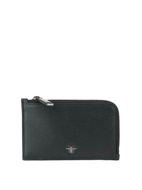 dior black card holder|zipped card holder.